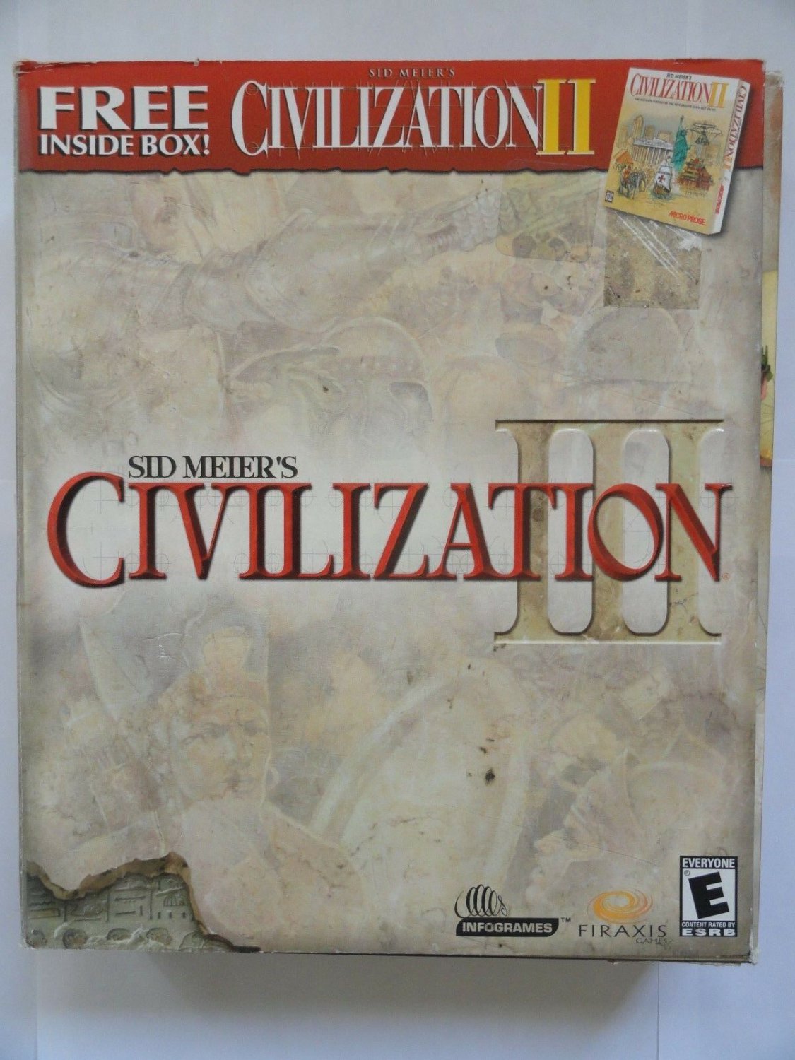 Civilization III + II (PC, 2001) NEW SEALED BIG BOX SHELFWEAR