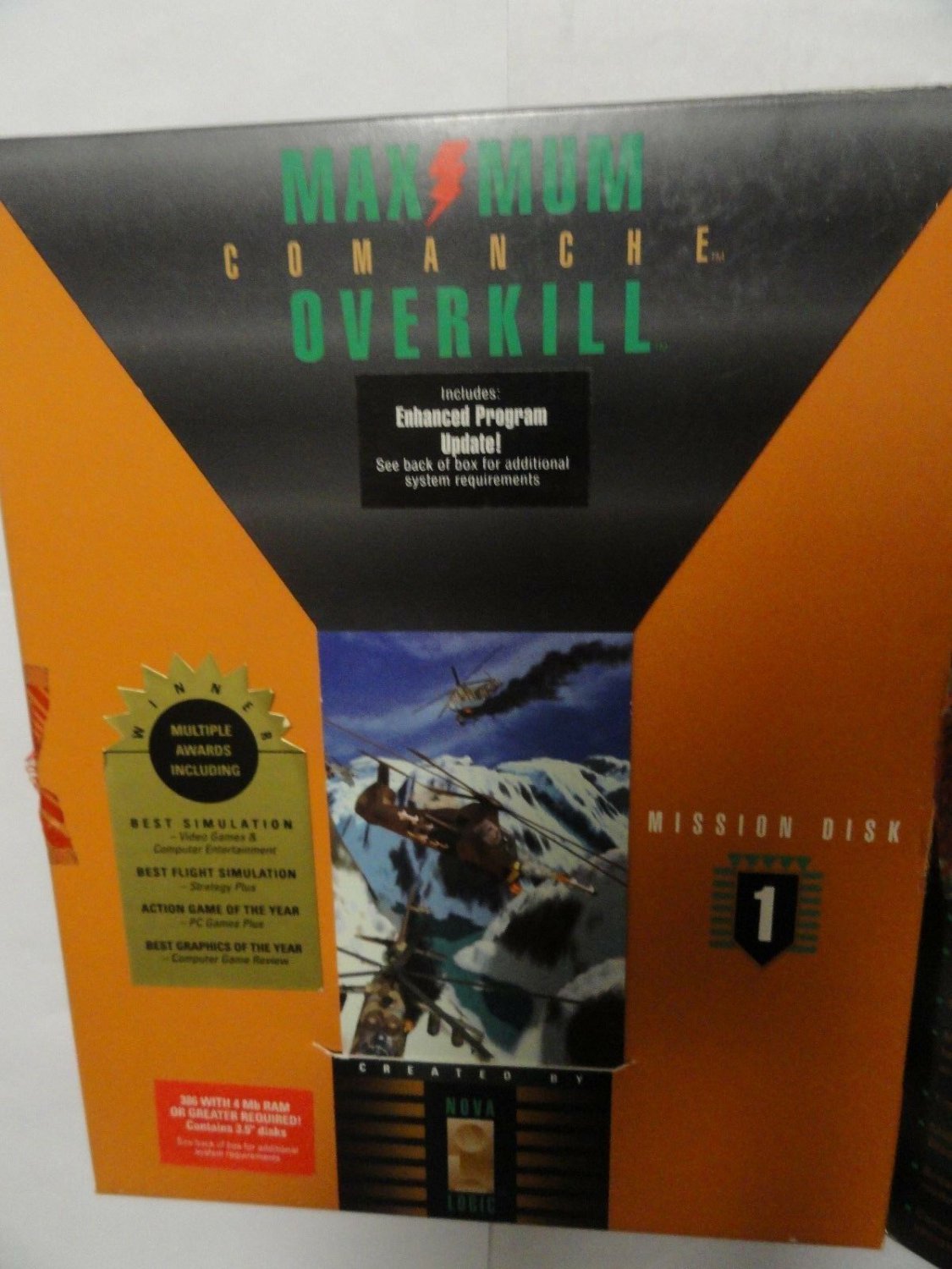 Comanche Maximum Overkill PC Game Novalogic IBM DOS 3.5&acirc;�� Disks Includes Missions