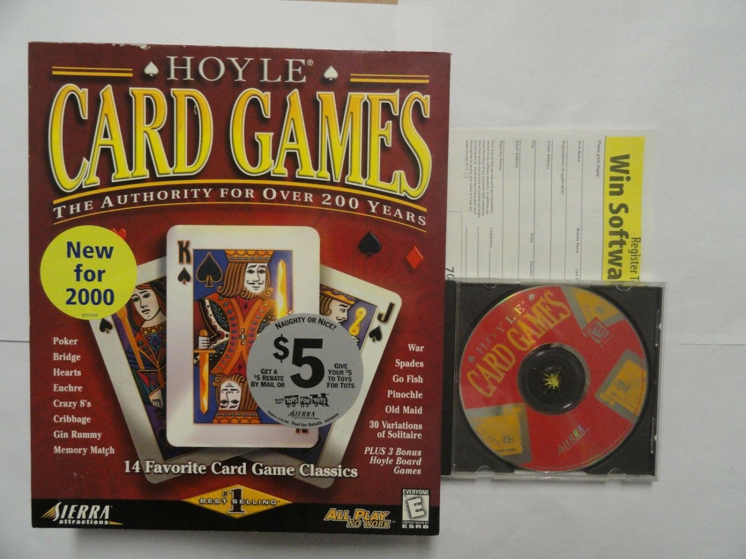 Hoyle card games (PC, 1999-2000)  BIG BOX