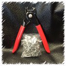 Hog Ring Pliers (Lg) and 200 Hog Rings 3/4" Seat Covers Upholstery Fences Cages