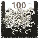100 Hog Rings 3/8" Galvanized Sausage Casing Shock Cord Doll Repairs Bags Bungee