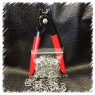 Hog Ring Pliers (Lg) and  200 Hog Rings 3/8" Sausage Casings Tags Cage Traps Net