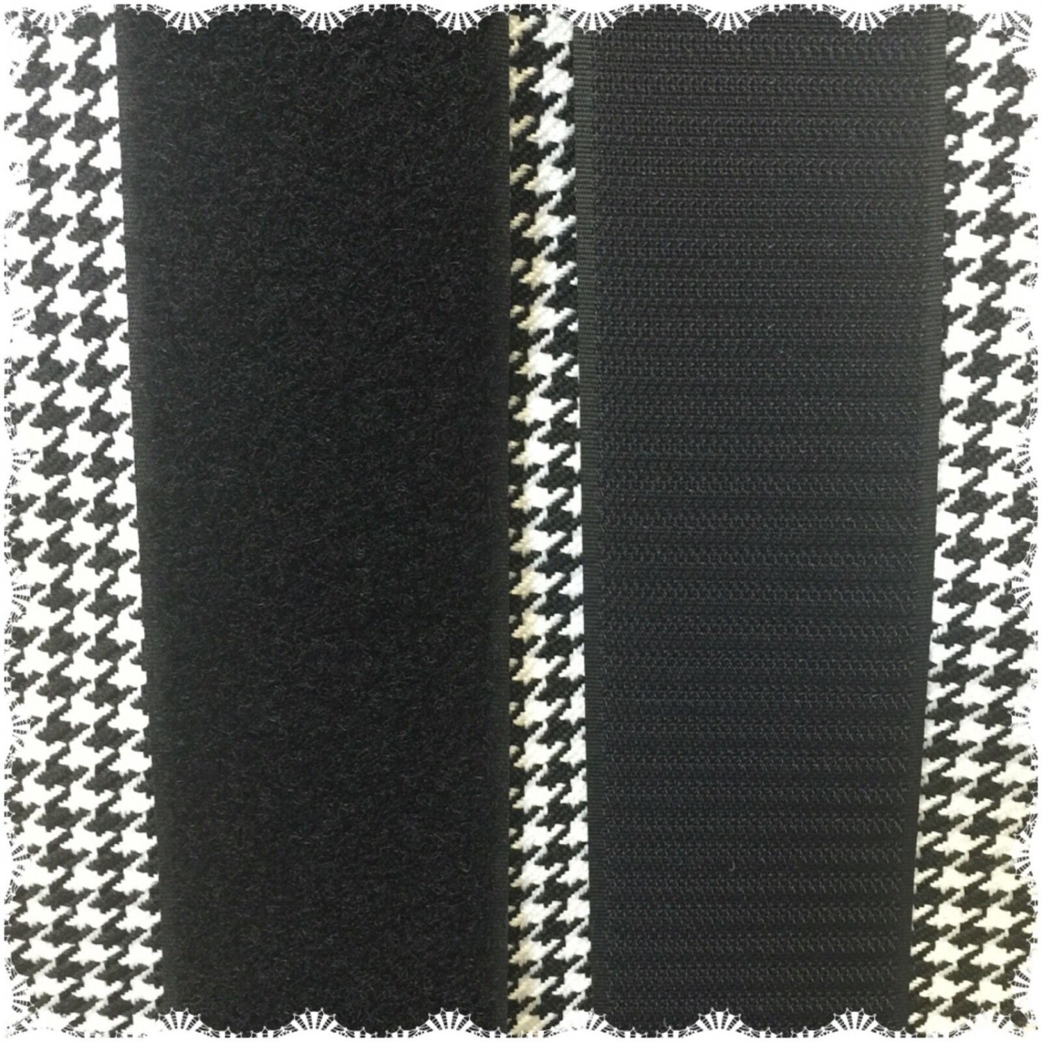 2" Inch HOOK and LOOP Sew On Fastener 3 Yards Black US SELLER