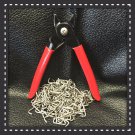 Pliers (Lg) and 200 Stainless Steel Hog Rings 3/4" Seat Covers fences cages tags