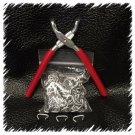 Hog Ring Pliers and  200 Hog Rings 1/2" Sausage Casings Tags Traps Cage