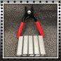 Hog Ring Pliers (Lg) & 1000 Collated Hog Rings 3/4" Seats Upholstery Fence Cages