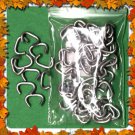 100 Hog Rings 3/8" Galvanized Tags Shock Cord Crab Pots Tag Hook Sandbags