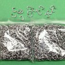 1000 Hog Rings 3/8" Galvanized for Sausage Casing, Tags, Shock Cord, Doll Repair