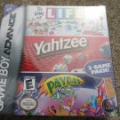 Game of Life/Yahtzee/Payday (Nintendo Game Boy Advance, 2005) NEW SEALED