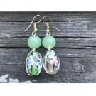 Flower Beaded Drop Earrings