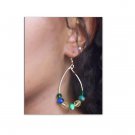 Shades of Blue Droplet Hoops