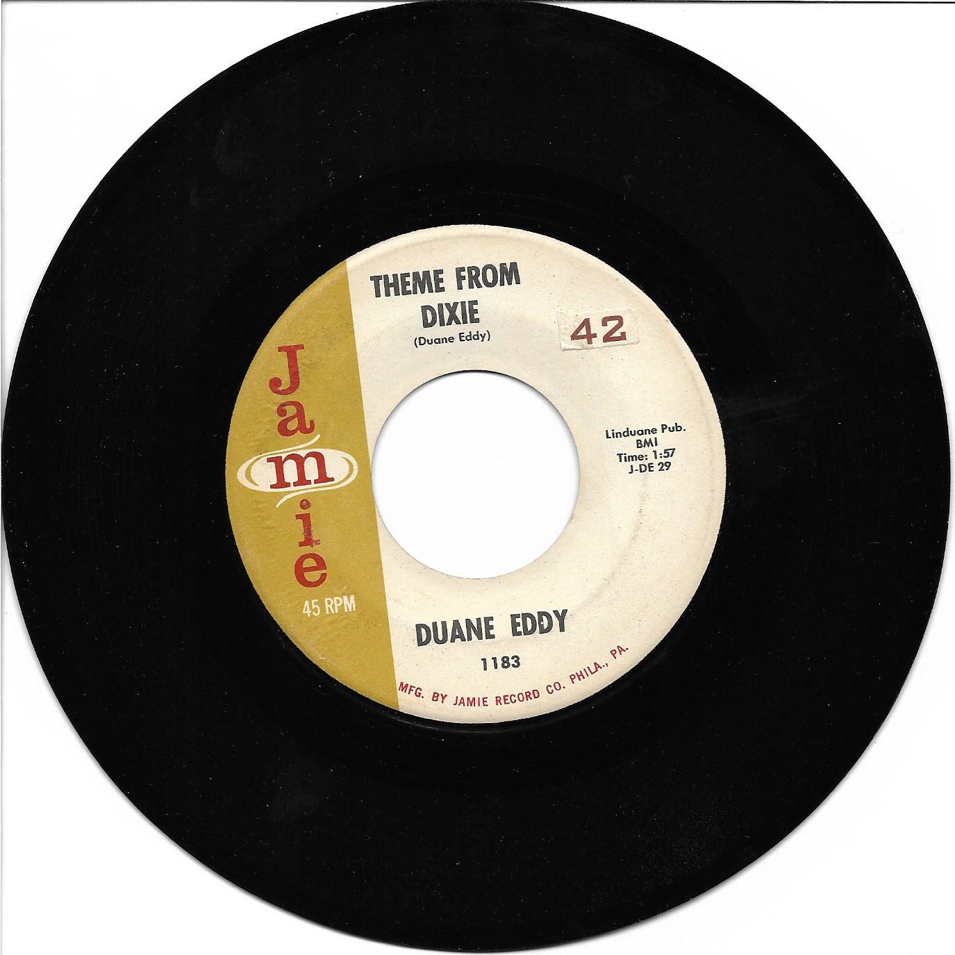 Duane Eddy: "Theme From Dixie" / "Gidget Goes Hawaiian" - '61 - plays well!