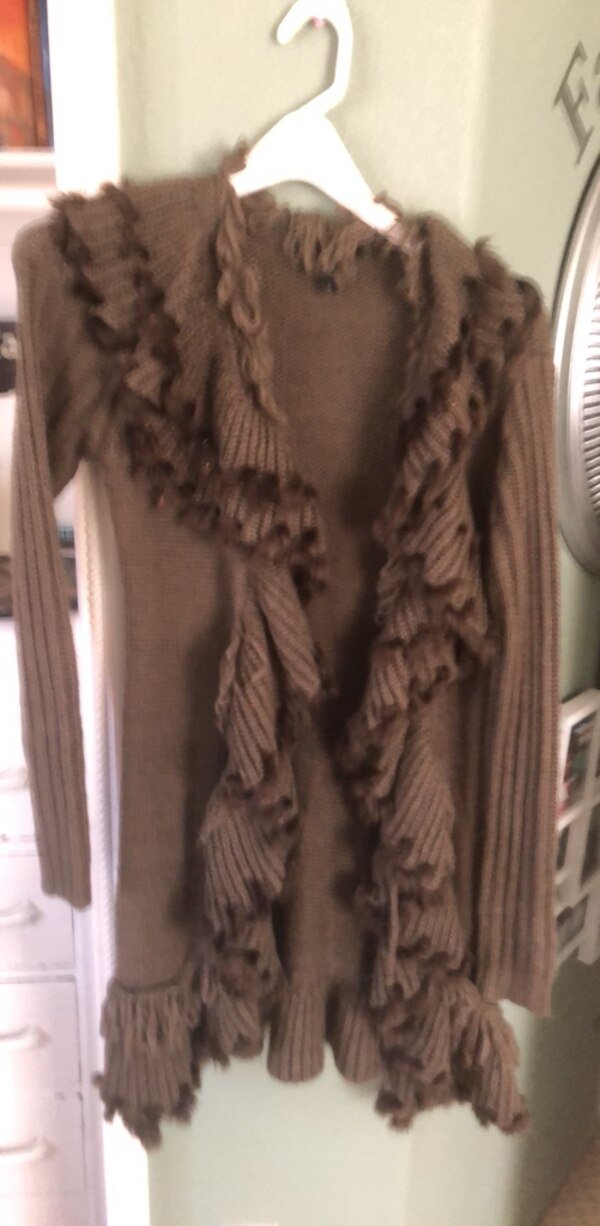 brown knit jacket