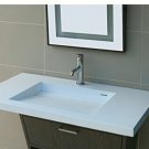 LACAVA 5301S-00 Wall-mount or vanity-top lavatory made of solid surface with an LACAVA 5301S-00 Wall-mount or vanity-top lavatory made of solid surface with an