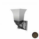 Newport Brass 19-51SC/03W Cube 2 Single Light Bathroom Fixture with Etched Glass