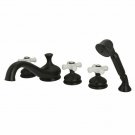 Kingston Brass Oil Rubbed Bronze Finish Bathroom Faucet with Handles KS33355PX