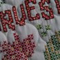Hand embroidered "harvest" mug rug/pot holder/hot pad/trivet/8 inch