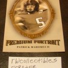 Patrick Mahomes 2017 Hit Premium Portrait Rookie Football Card
