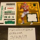 Patrick Mahomes 2017 Contenders Rookie Ticket Jersey Relic Football Card