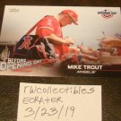 Mike Trout 2018 Topps Opening Day Before Opening Day Insert Baseball Card