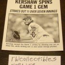 Clayton Kershaw 2018 Topps Heritage WS Baseball Card
