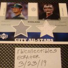 Eric Chavez / Rich Gannon 2003 UD Superstars CAS Dual Jersey Relic Card