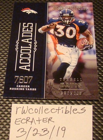 Terrell Davis 2016 Panini Accolades Insert Football Card