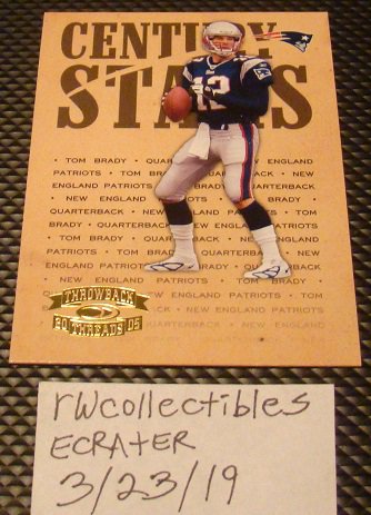 Tom Brady 2005 Throwback Threads Century Stars Insert Football Card