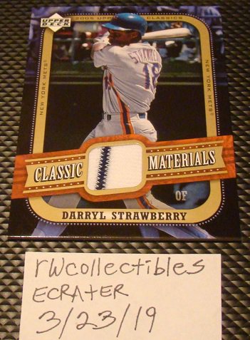 Darryl Strawberry 2005 Upper Deck Classics Jersey Swatch Baseball Card