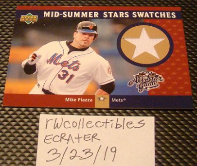 Mike Piazza 2002 Upper Deck Mid-Summer Jersey Swatch Baseball Card