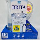 Brita 10 Cup Grand Water Pitchers with 1 Filter, BPA Free,( White)