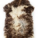 Aydin Sheepskin Pelt Handmade Natural Soft Wool Beige Brown 2'0"x3'0" #481