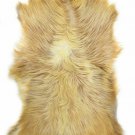 Aydin Goat Skin Throw Natural Hair Handmade  Beige 2'6"x3'6" #53