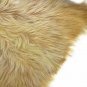 Aydin Goat Skin Throw Natural Hair Handmade  Beige 2'6"x3'6" #53