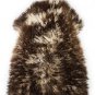 Aydin Sheepskin Throw Natural Soft Wool Handmade Dark Brown , 2'2"x3'2" #501