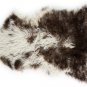 Aydin Sheepskin Rug Soft Natural Wool ,Dark Brown Beige 2'1"x3'0" #574