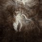 Aydin Sheepskin Rug Soft Natural Wool ,Dark Brown Beige 2'1"x3'0" #574