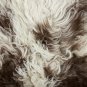 Aydin Sheepskin Rug Soft Natural Wool ,Dark Brown Beige 2'1"x3'0" #574