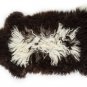 Aydin Sheepskin Pelt Ethically Sourced Handmade Black White 1'10"x3'6" #528