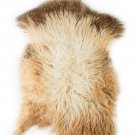 Aydin Sheepskin Pelt Ethically Sourced Handmade Beige Brown  2'2"x3'8" #507