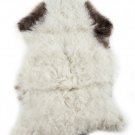 Aydin Sheepskin Rug Soft Natural Wool White With Dark Spots 2'0"x3'0" #418