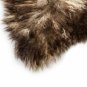 Aydin Sheepskin Rug Dark Brown Beige Wool 2'5"x3'3" #737
