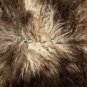Aydin Sheepskin Rug Dark Brown Beige Wool 2'5"x3'3" #737