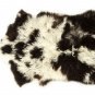 Aydin Sheepskin Rug Soft Natural Wool Black White 1'10"x2'10" #710