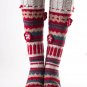 Aydin Hand Knotted Wool Women's Knee Socks Warm 100% Sheep Wool #17