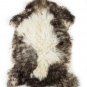Aydin Sheepskin Pelt Ethically Sourced Handmade Cream Dark Brown 2'3"x3'2" #605