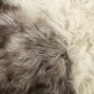 Aydin Sheepskin Pelt Ethically Sourced Handmade Cream Dark Brown 2'3"x3'2" #605