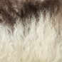 Aydin Sheepskin Pelt Ethically Sourced Handmade Cream Dark Brown 2'3"x3'2" #605