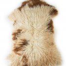 Aydin Sheepskin Rug Cream Brown Wool  2'2"x3'5" #505