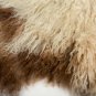 Aydin Sheepskin Rug Cream Brown Wool 2'2"x3'5" #505